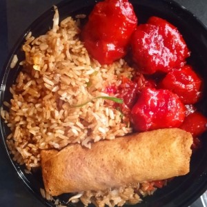 arroz con pollo agridulce 