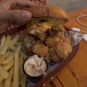 Hamburguesa de camaron 