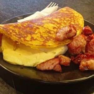 Cachapa con queso y Cochino frito, EXCELENTE!!