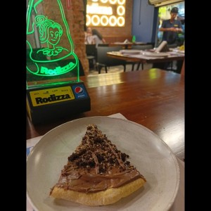 Pizza dulce con Ovomaltina 