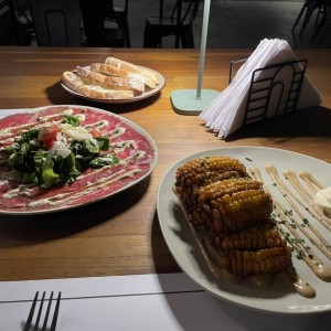 Corn Ribs y carpacho NY