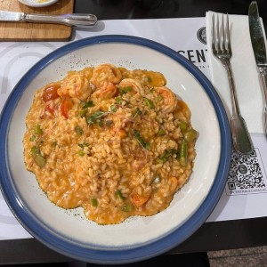 Risotto de camarones