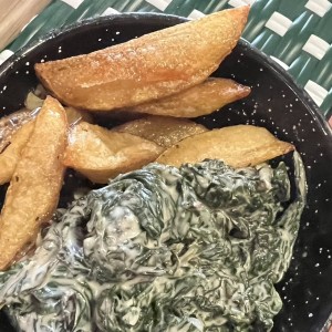 Espinacas y Papas