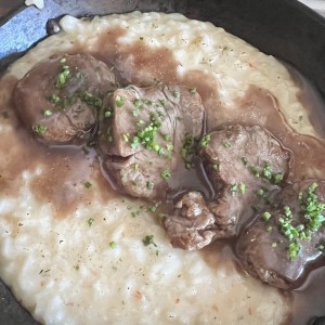 Lomito y Arroz con Parmesano