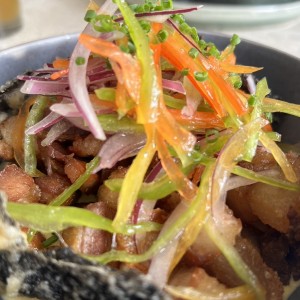 Ceviche de pork belly