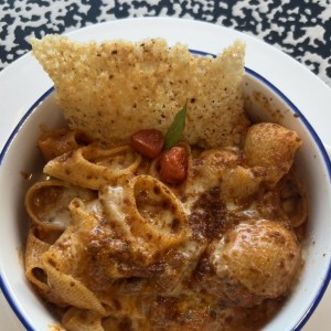 Pasta con salchicha italiana