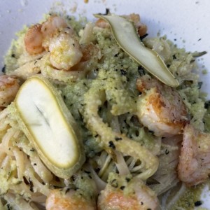 Pasta cin camarones y limon