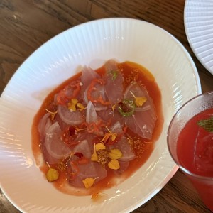 Carpacio de tomate de arbol 