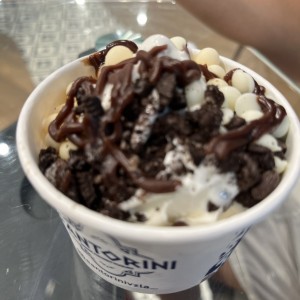 Con Oreo y Chocolate blnaco, espectacular!!!
