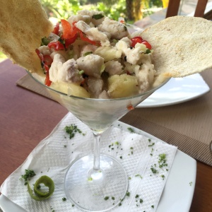 El Ceviche es muy bueno en este restaurante.