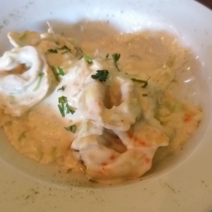 raviolis en salsa de amaretto