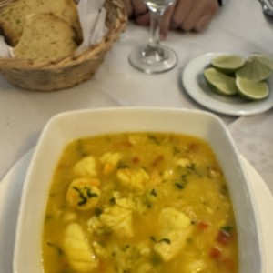 Asopado de mero y camarones ! 