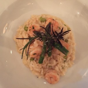 Risotto de camarones