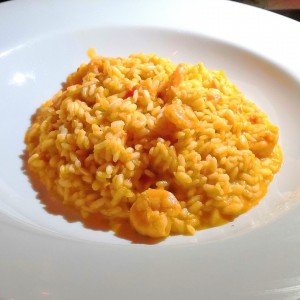Risotto de camarones