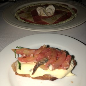 Bruchetta con anchoas