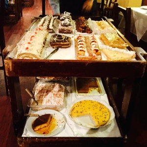 Carrito de postres, excelentes