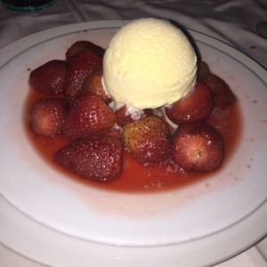 fresas flameadas