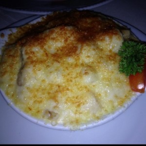 coquille st jacques, agradable sabor perp las vieiras estaban duras