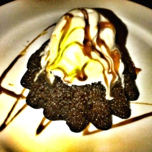 Volcan con helado