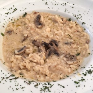 Risotto de hongos y pollo