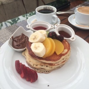 desayuno panquecas con extra nutella