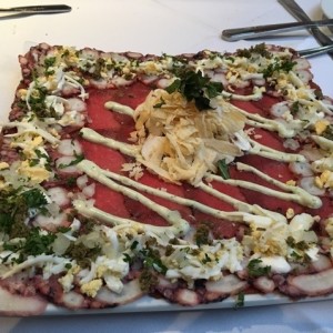 Carpaccio de Lomito y Pulpo