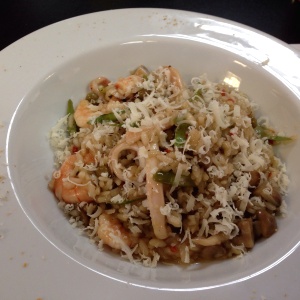 Rissotto con Camarones y Calamares