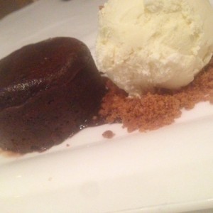 Fondant de chocolate con helado! 