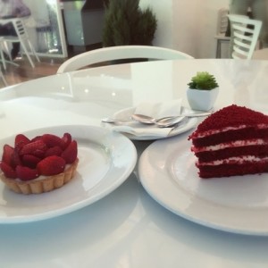 Tartaleta de fresas y Red Velvet