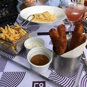 fish 'n chips + cacio e peppe. Hasta ahora, mis dos platos favoritos. 