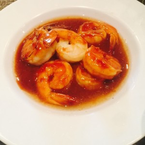 Langostinos flambeados