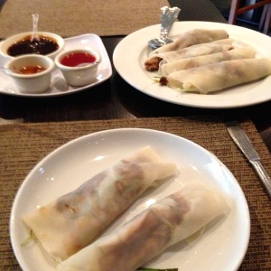 Crepes de pato crocante