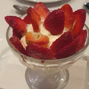 fresas con helado