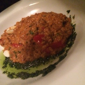 Rissotto de tomate ahumado