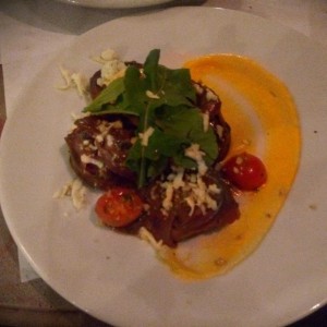 tortellonis rellenos de asado negro