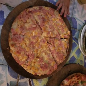 a la crema de maiz y jamon