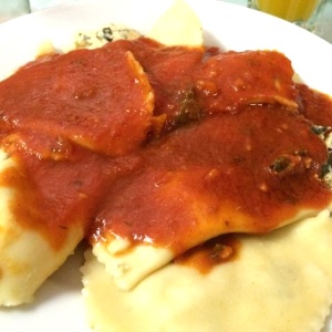 Raviolis de ricotta y espinaca