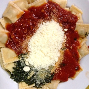 Ravioli tres salsas !!!