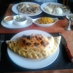 Calzone y Pechugas a la plancha