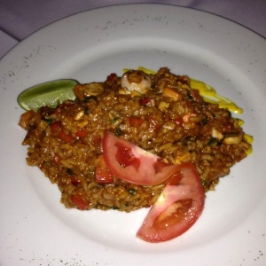 Arroz con mariscos. 