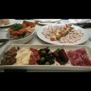 Antipasto italiano, Tartar de atun y carpacho de pulpo