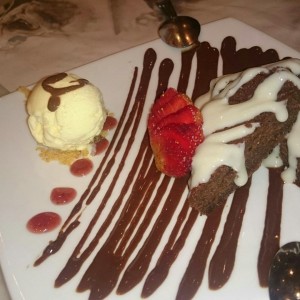 Brownie con helado