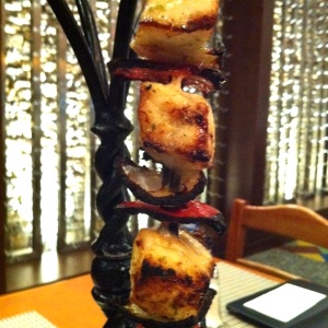 Brochetas de mero