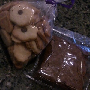 brownie y galletas
