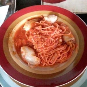Pasta con calamares