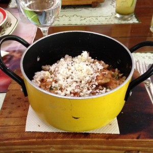 Risotto con queso de cabra