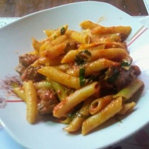 Pasta con cordero