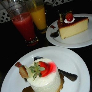 Mousse de Coco y Cheese Cake de Fresa