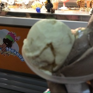 dulce de leche y choco chispa