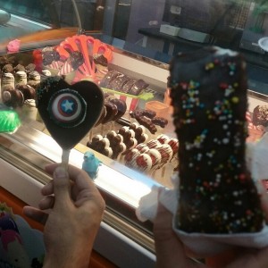 paleta y taco de helado